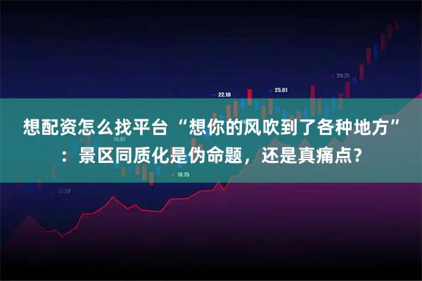 想配资怎么找平台 “想你的风吹到了各种地方”：景区同质化是伪命题，还是真痛点？